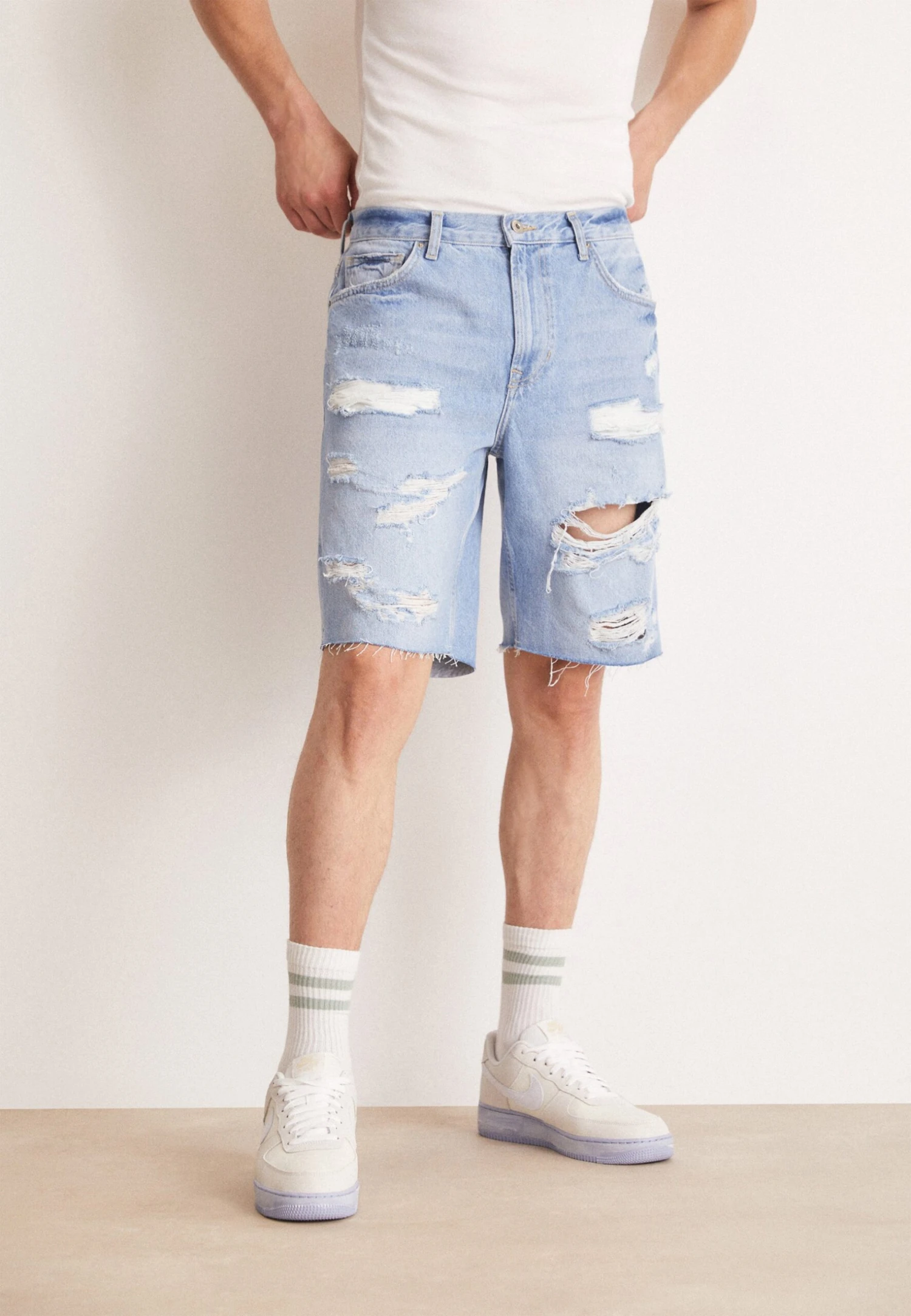 Pier One Shorts Vaqueros - Blue Denim 3 Pier One Shorts Vaqueros - Blue Denim