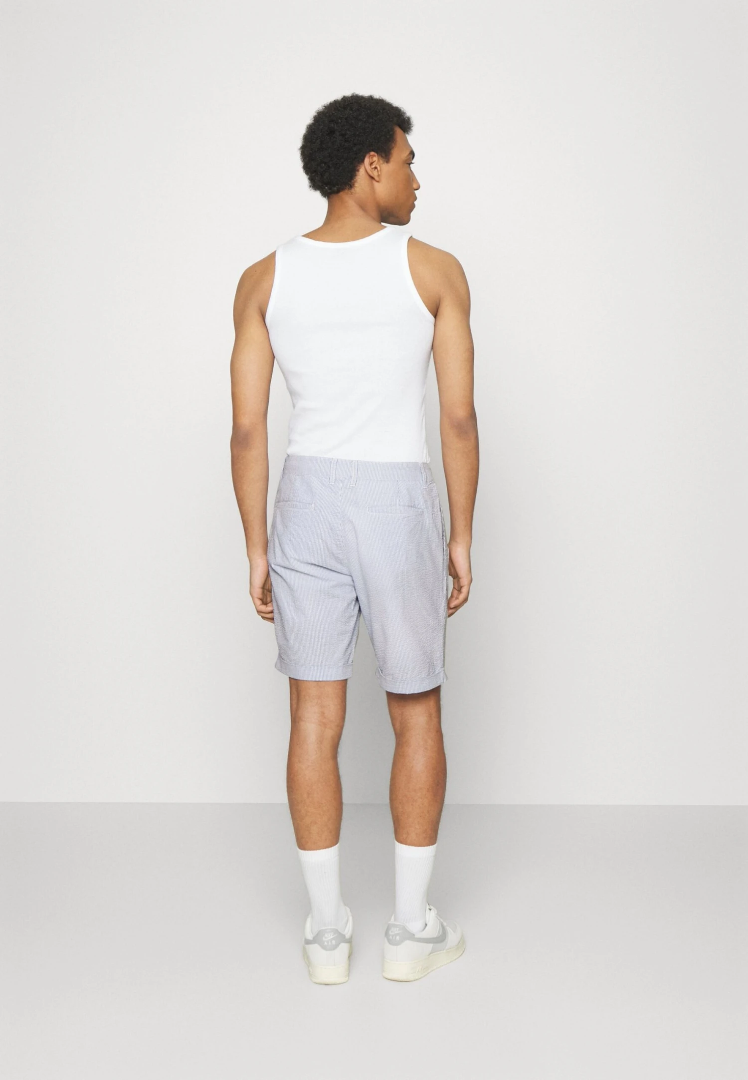 Pier One Pleated Seersucker Short - Shorts - Blue 5 Pier One Pleated Seersucker Short - Shorts - Blue - Imagen 3