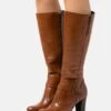 Pier One Leather- Botas De Tacón - Cognac