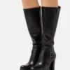 Pier One Leather- Botas De Tacón - Black 2 Pier One Leather- Botas De Tacón - Black -Pier One 10a0ad900540424489fa511dcaf51962