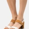 Pier One Leather- Sandalias - White/Cognac 1 Pier One Leather- Sandalias - White/Cognac -Pier One 28929a0e66ab46c2916bf7ad710a7eaf
