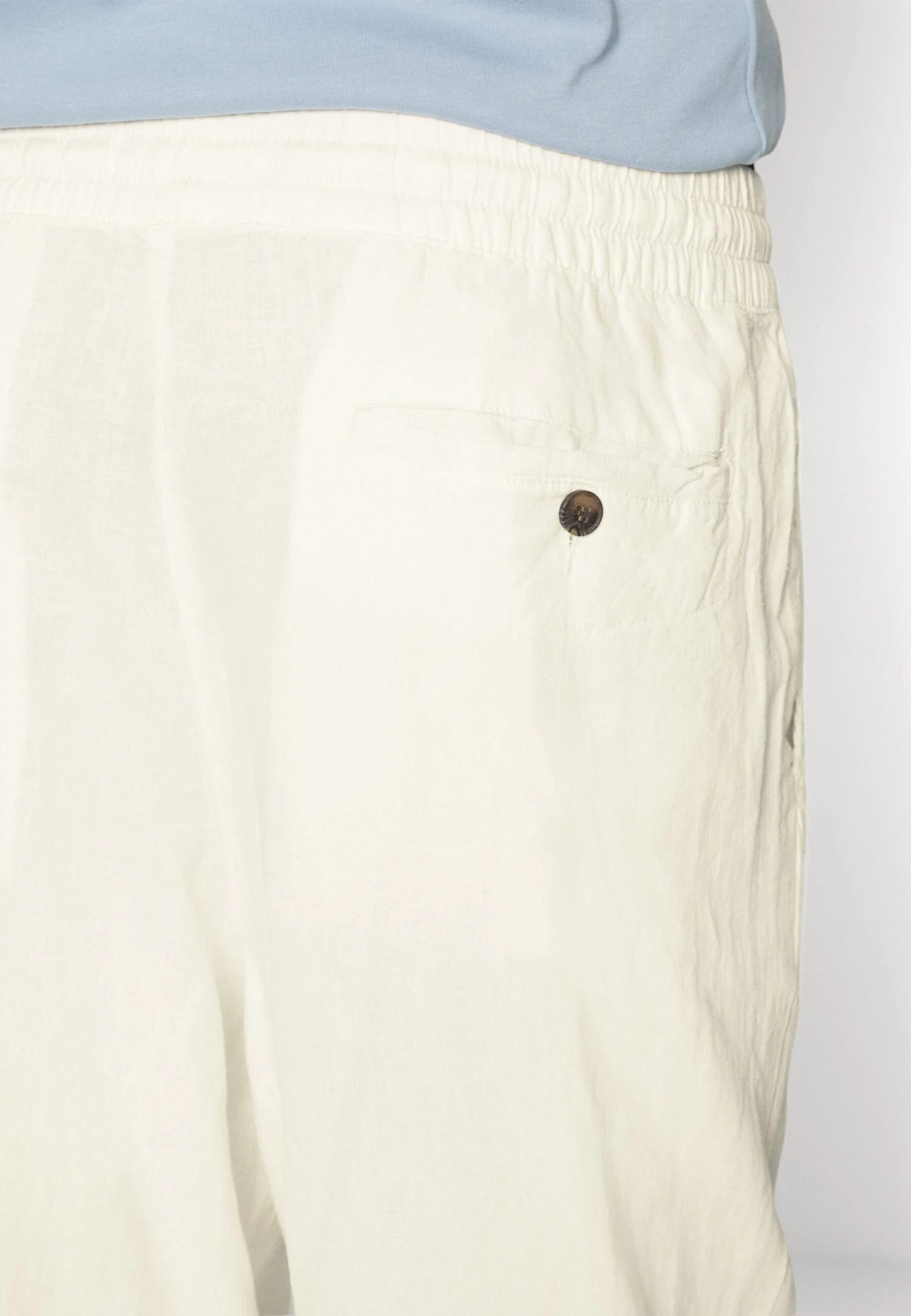 Pier One Drawcord Trousers Linen Blend - Pantalones - White 8 Pier One Drawcord Trousers Linen Blend - Pantalones - White - Imagen 6