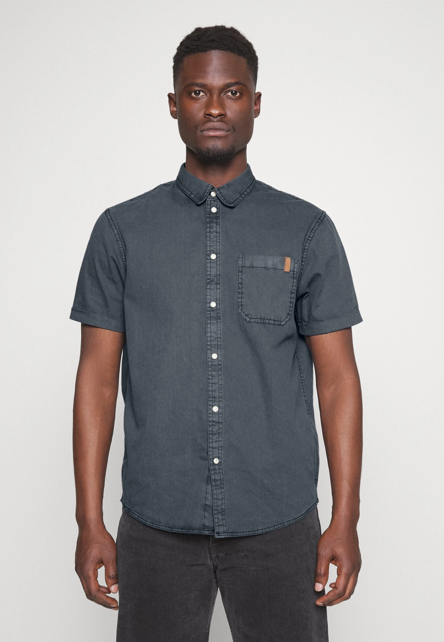 Pier One Camisa - Blue-Grey 3 Pier One Camisa - Blue-Grey