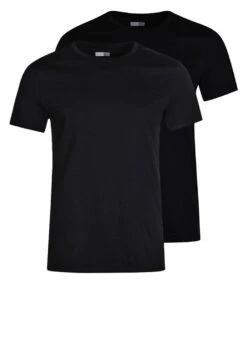 Pier One 2 Pack - Camiseta Básica - Black