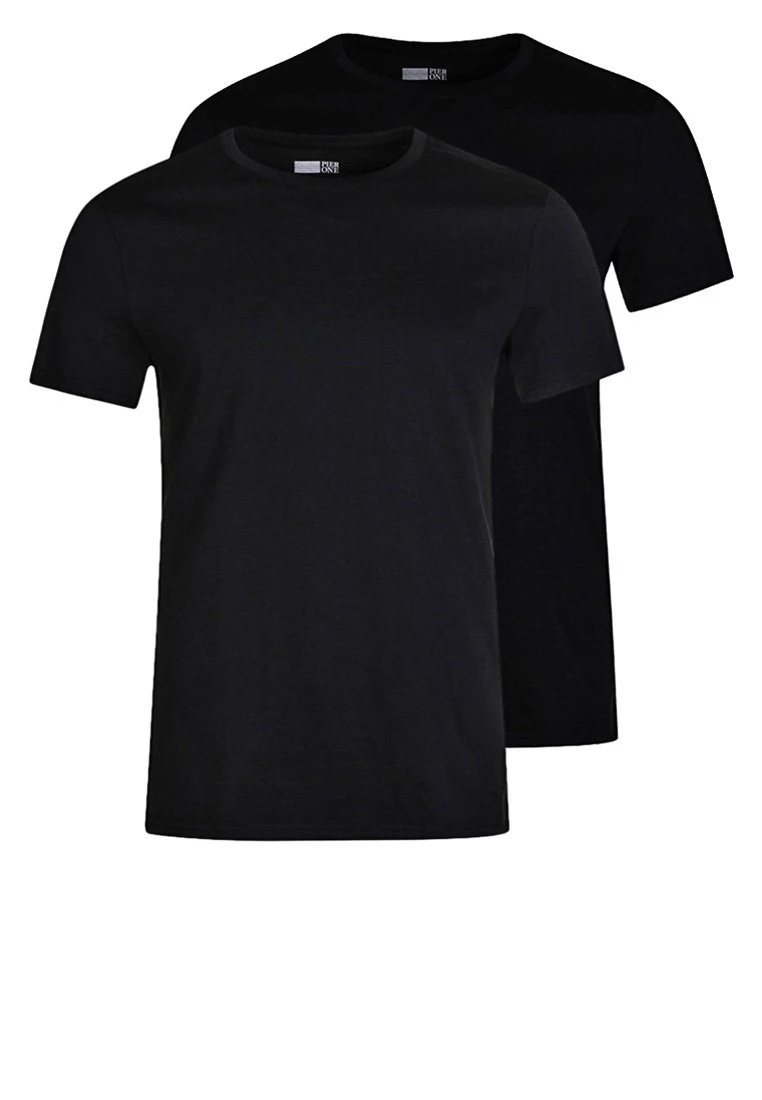 Pier One 2 Pack - Camiseta Básica - Black 3 Pier One 2 Pack - Camiseta Básica - Black