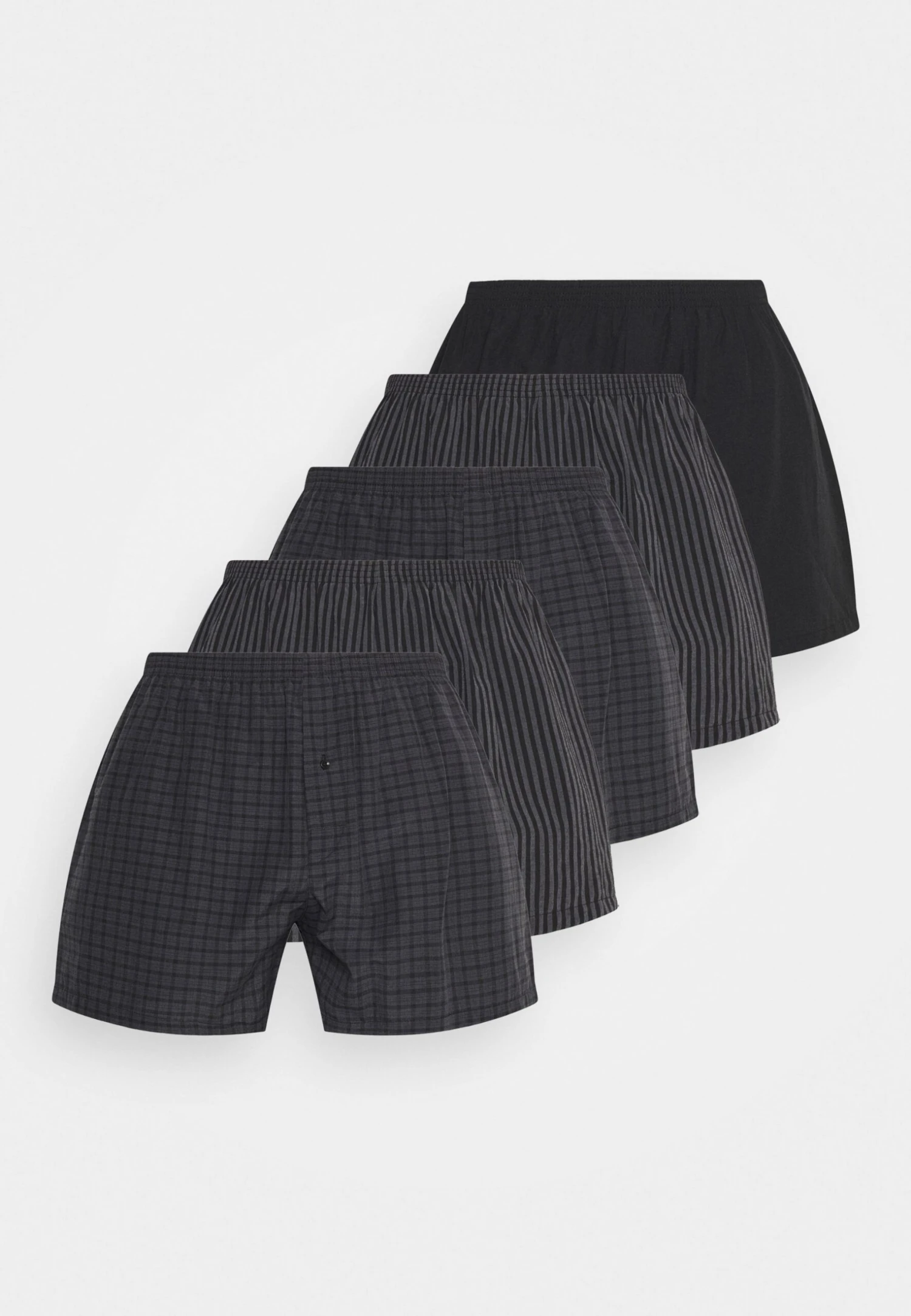 Pier One 5 Pack - Boxer - Black/Dark Grey 3 Pier One 5 Pack - Boxer - Black/Dark Grey