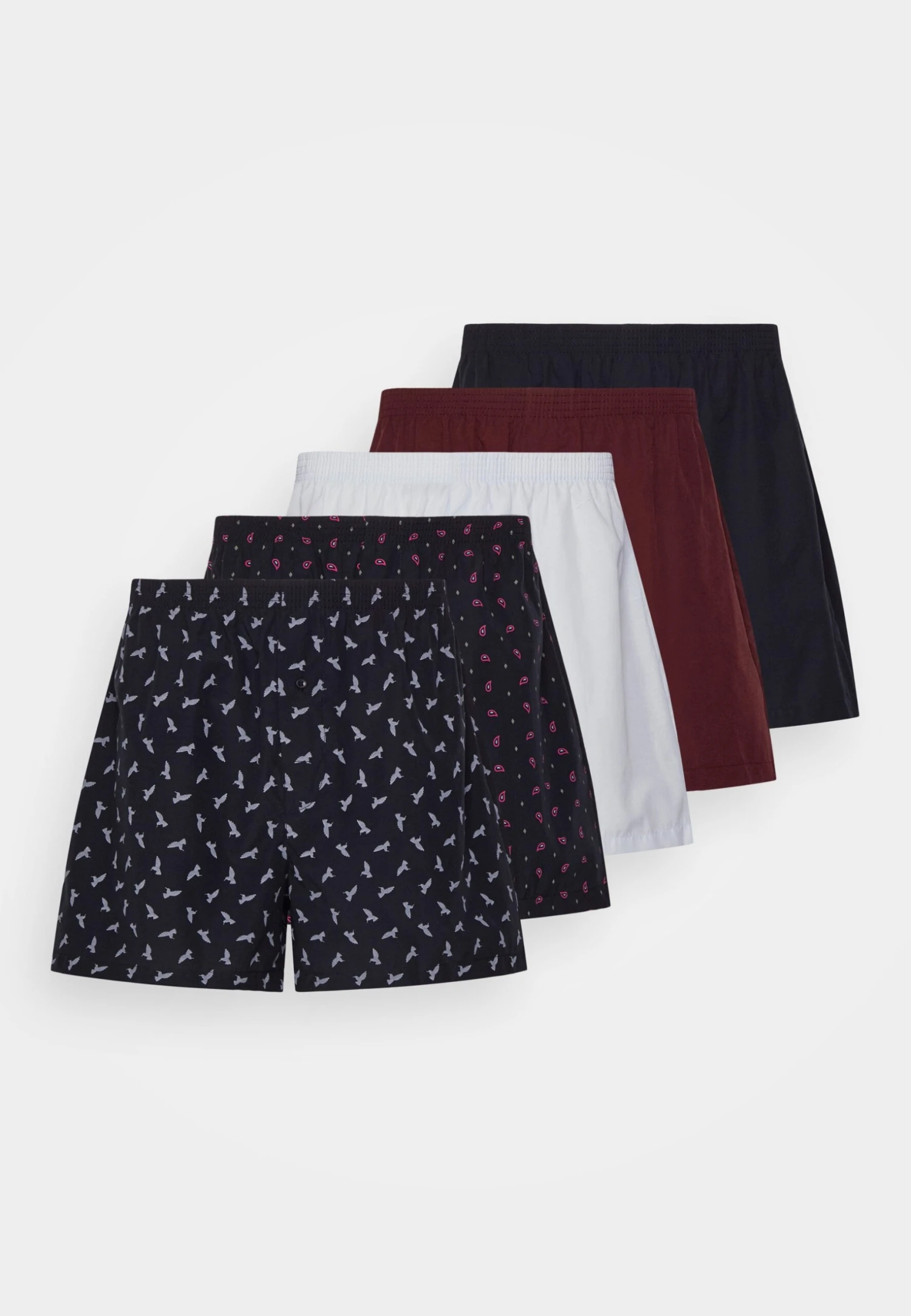 Pier One 5 Pack - Boxer - Dark Blue/Bordeaux/ Blue 7 Pier One 5 Pack - Boxer - Dark Blue/Bordeaux/ Blue - Imagen 5
