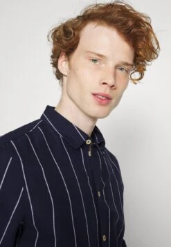 Pier One Linen Mix Stripe - Camisa - Dark Blue 11 Pier One Linen Mix Stripe - Camisa - Dark Blue -Pier One 368860f76af348d18efc7d675b2e5f38