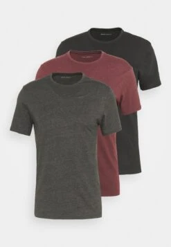 Pier One 3 Pack - Camiseta Básica - Black/Mottled Dark Grey/Bordeaux 16 Pier One 3 Pack - Camiseta Básica - Black/Mottled Dark Grey/Bordeaux -Pier One 3a3d359b577841e6a576172d8b53126f