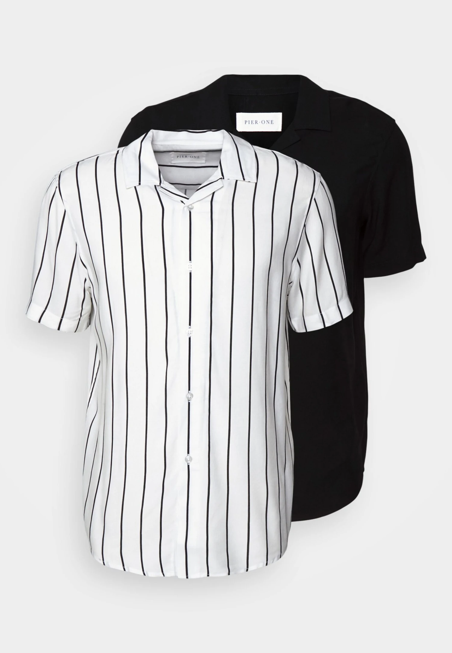 Pier One 2 Pack - Camisa - Black/White 12 Pier One 2 Pack - Camisa - Black/White - Imagen 10