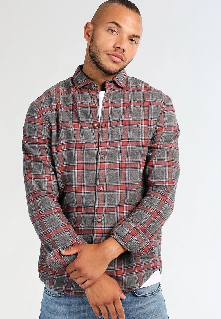 Pier One Camisa - Grey/Coral 3 Pier One Camisa - Grey/Coral