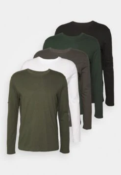 Pier One 5 Pack - Camiseta De Manga Larga - White/Dark Green/Light Green/Black 16 Pier One 5 Pack - Camiseta De Manga Larga - White/Dark Green/Light Green/Black -Pier One 4c3811fac32e4b768fcbe2cc292dd8b9