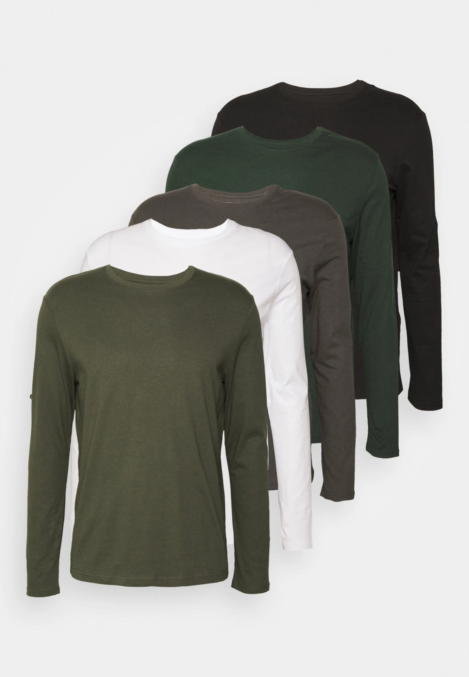Pier One 5 Pack - Camiseta De Manga Larga - White/Dark Green/Light Green/Black 9 Pier One 5 Pack - Camiseta De Manga Larga - White/Dark Green/Light Green/Black - Imagen 7