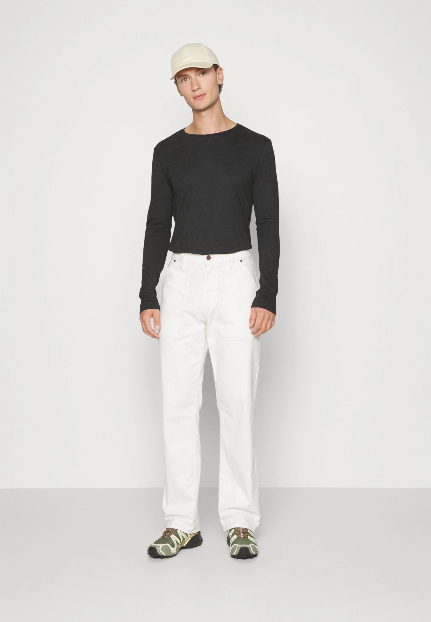 Pier One 2 Pack - Camiseta De Manga Larga - Black/Khaki 3 Pier One 2 Pack - Camiseta De Manga Larga - Black/Khaki