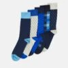 Pier One 5 Pack - Calcetines - White/Blue/Dark Blue -Pier One 580acb82325f4f248c45bf41b74d44c3