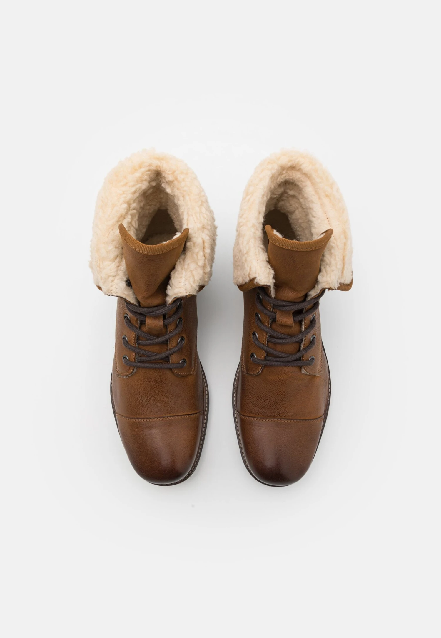 Pier One Leather - Botines Con Cordones - Camel 6 Pier One Leather - Botines Con Cordones - Camel - Imagen 4