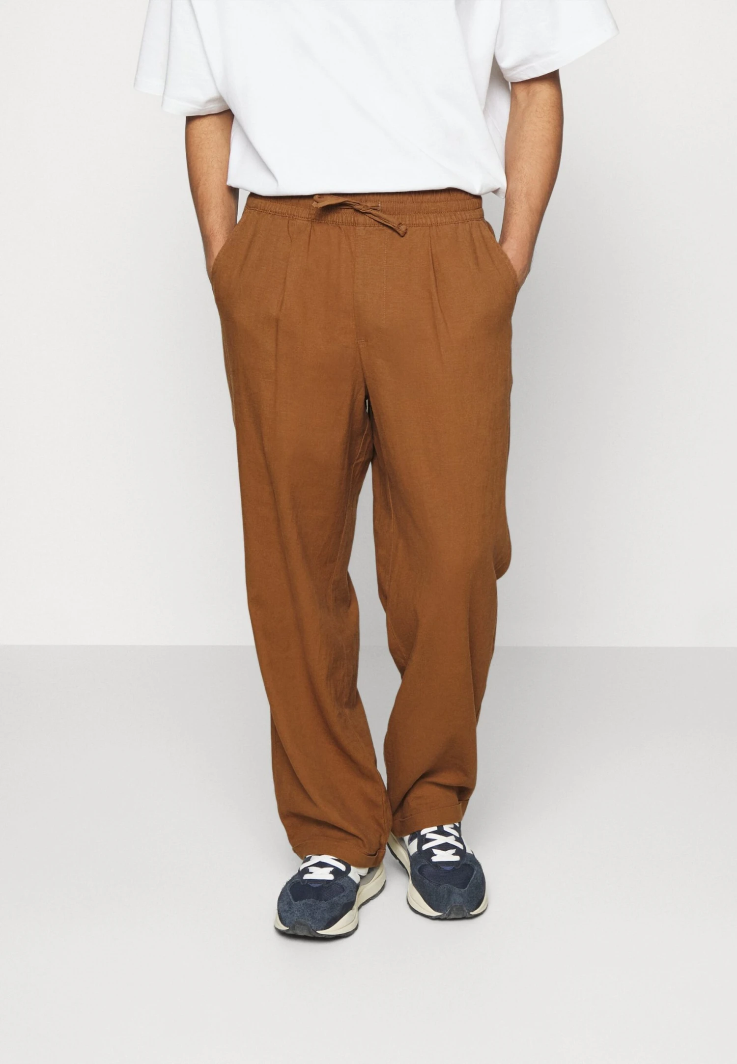 Pier One Drawcord Trousers Linen Blend - Pantalones - Brown 3 Pier One Drawcord Trousers Linen Blend - Pantalones - Brown