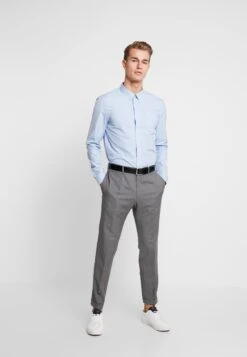 Pier One 2 Pack - Camisa Elegante - White/Light Blue