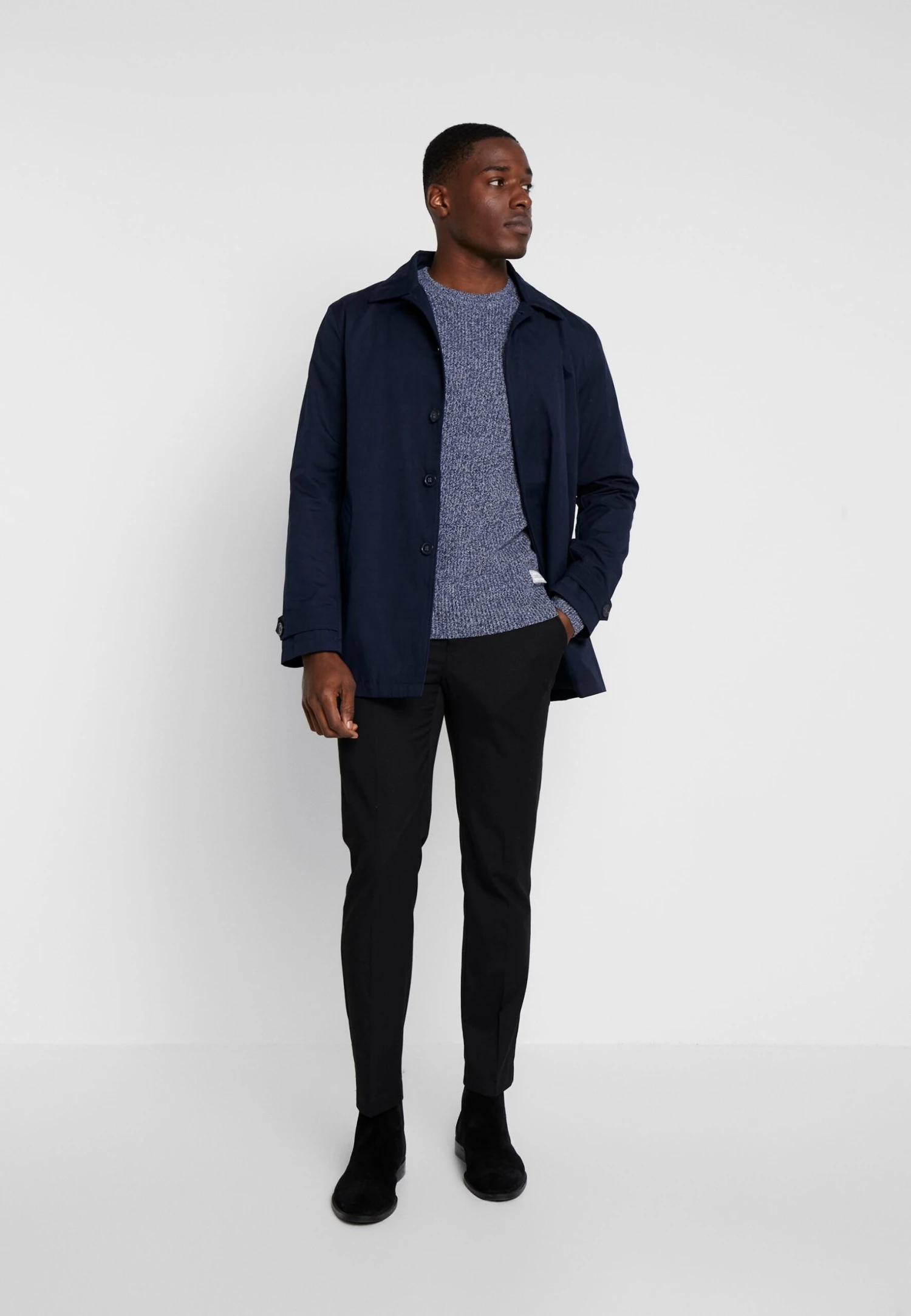 Pier One Multicolour Half Cardigan Jumper - Jersey De Punto - Mottled Blue 4 Pier One Multicolour Half Cardigan Jumper - Jersey De Punto - Mottled Blue - Imagen 2