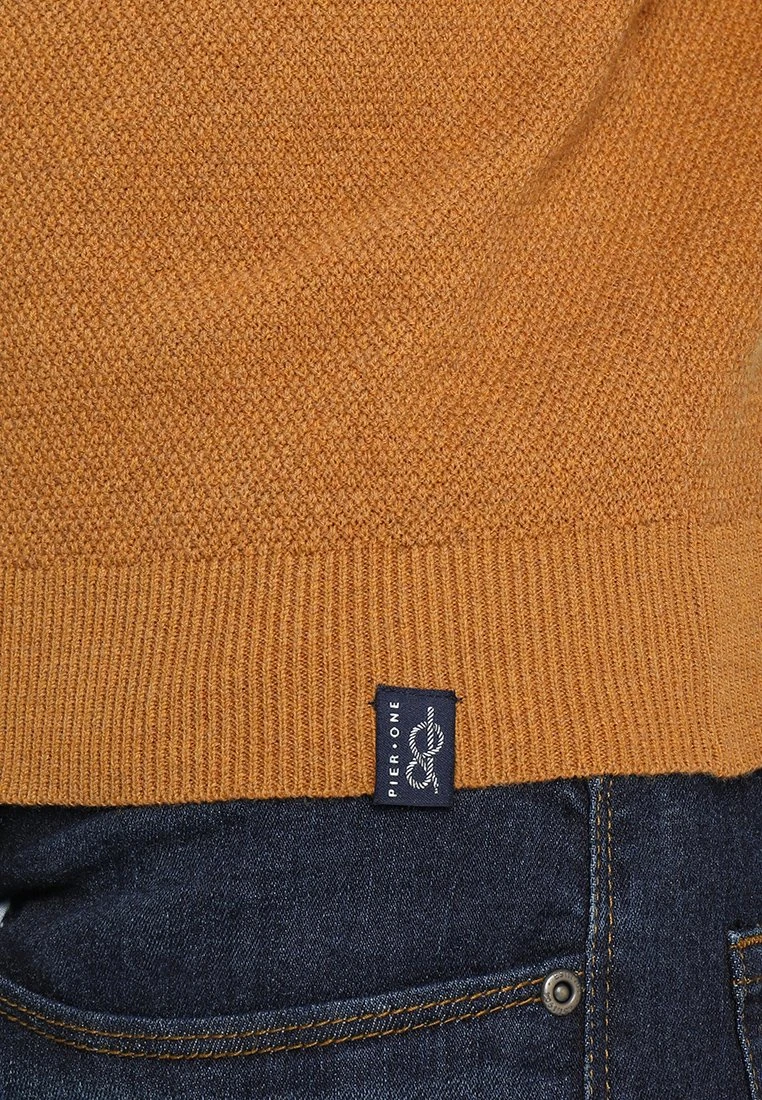 Pier One Jersey De Punto - Mottled Dark Yellow 8 Pier One Jersey De Punto - Mottled Dark Yellow - Imagen 6