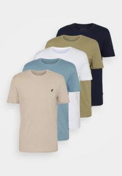 Pier One 5 Pack - Camiseta Básica - Beige/White/Light Blue 18 Pier One 5 Pack - Camiseta Básica - Beige/White/Light Blue -Pier One 66878d61f9284197b4395faece75418c