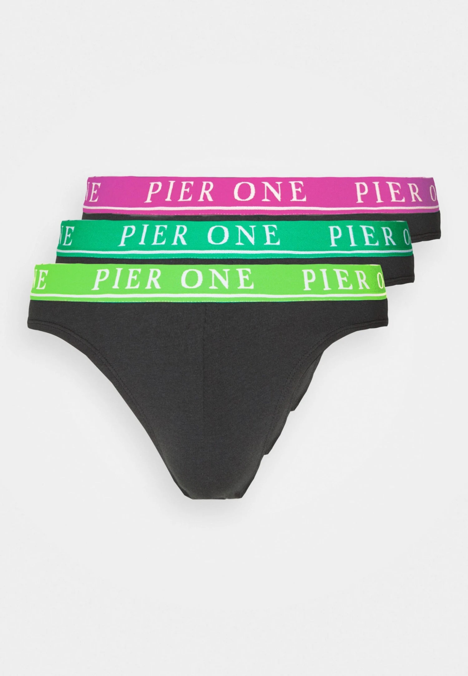 Pier One Branded Waistband Briefs 3 Pack - Braguitas - Black 7 Pier One Branded Waistband Briefs 3 Pack - Braguitas - Black - Imagen 5