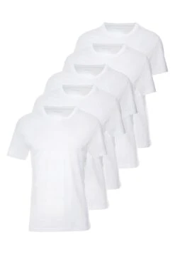 Pier One 5 Pack - Camiseta Básica - White