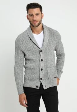 Pier One Chaqueta De Punto - Mottled Dark Grey