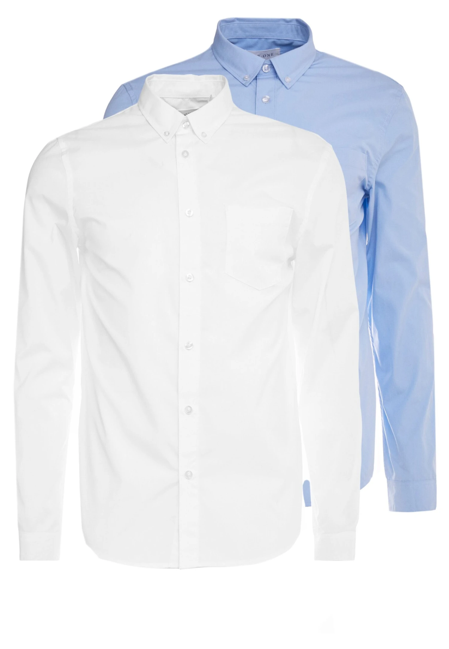 Pier One 2 Pack - Camisa Elegante - White/Light Blue 7 Pier One 2 Pack - Camisa Elegante - White/Light Blue - Imagen 5