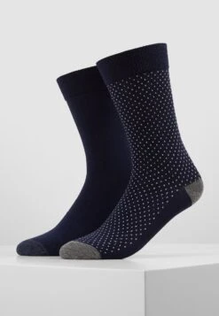 Pier One 5 Pack - Calcetines - Dark Blue/Mottled Grey -Pier One 790f625375ae42a0a115f29641ff457a