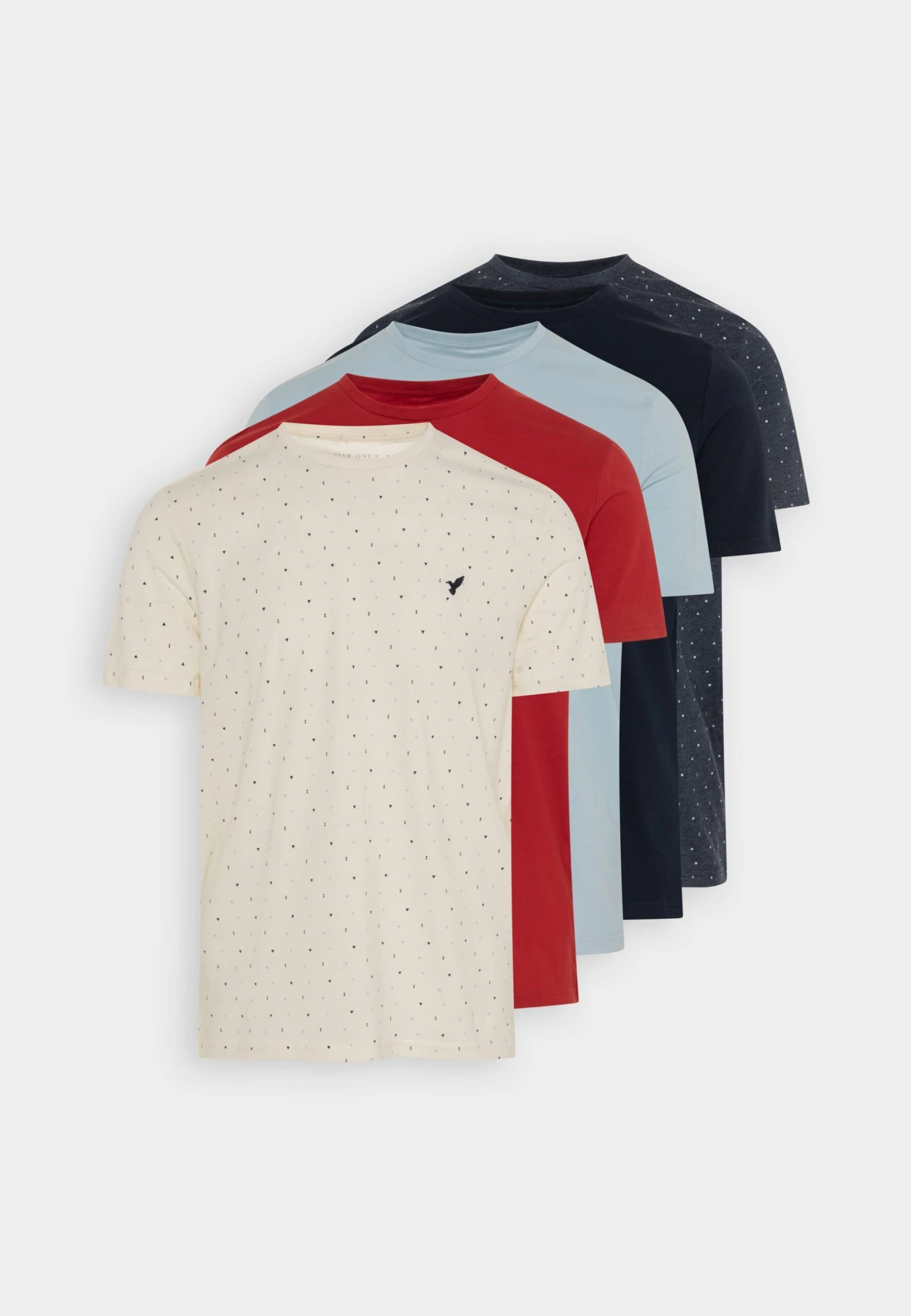 Pier One 5 Pack - Camiseta Básica - Dark Blue/White/Red 10 Pier One 5 Pack - Camiseta Básica - Dark Blue/White/Red - Imagen 8