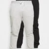 Pier One 2 Pack - Pantalones Deportivos - Black/Mottled Light Grey -Pier One 7c8b5507bf4c4d598319bfbdcf35bd8d