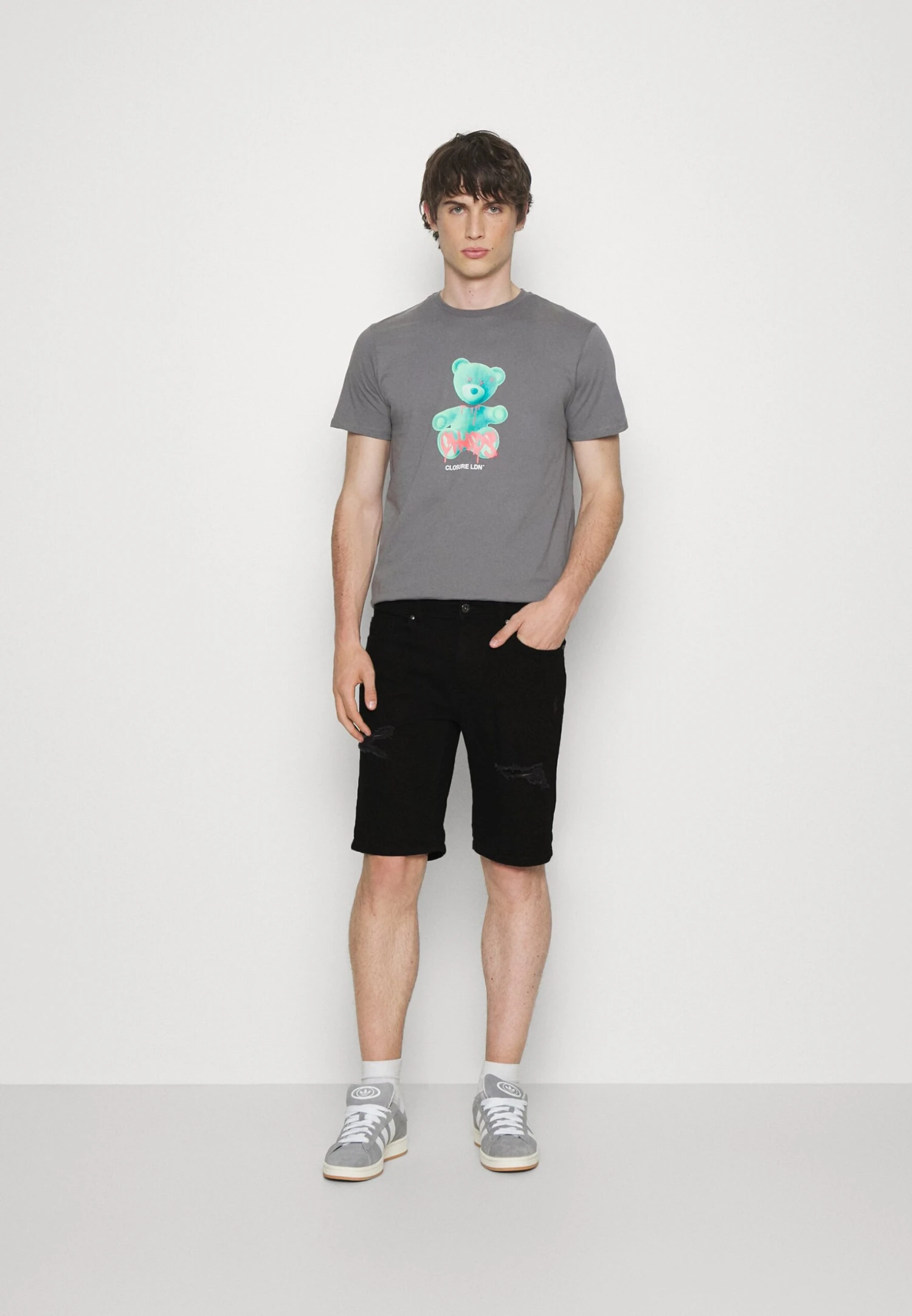 Pier One Unisex 2 Pack - Shorts Vaqueros - Blue/Black Denim 3 Pier One Unisex 2 Pack - Shorts Vaqueros - Blue/Black Denim