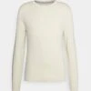 Pier One Basic Crewneck - Jersey De Punto - Off White