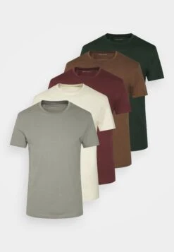 Pier One 5 Pack - Camiseta Básica - Bordeaux/Light Grey/Brown 14 Pier One 5 Pack - Camiseta Básica - Bordeaux/Light Grey/Brown -Pier One 83cca5e18c004829aaae044651c3ddc2