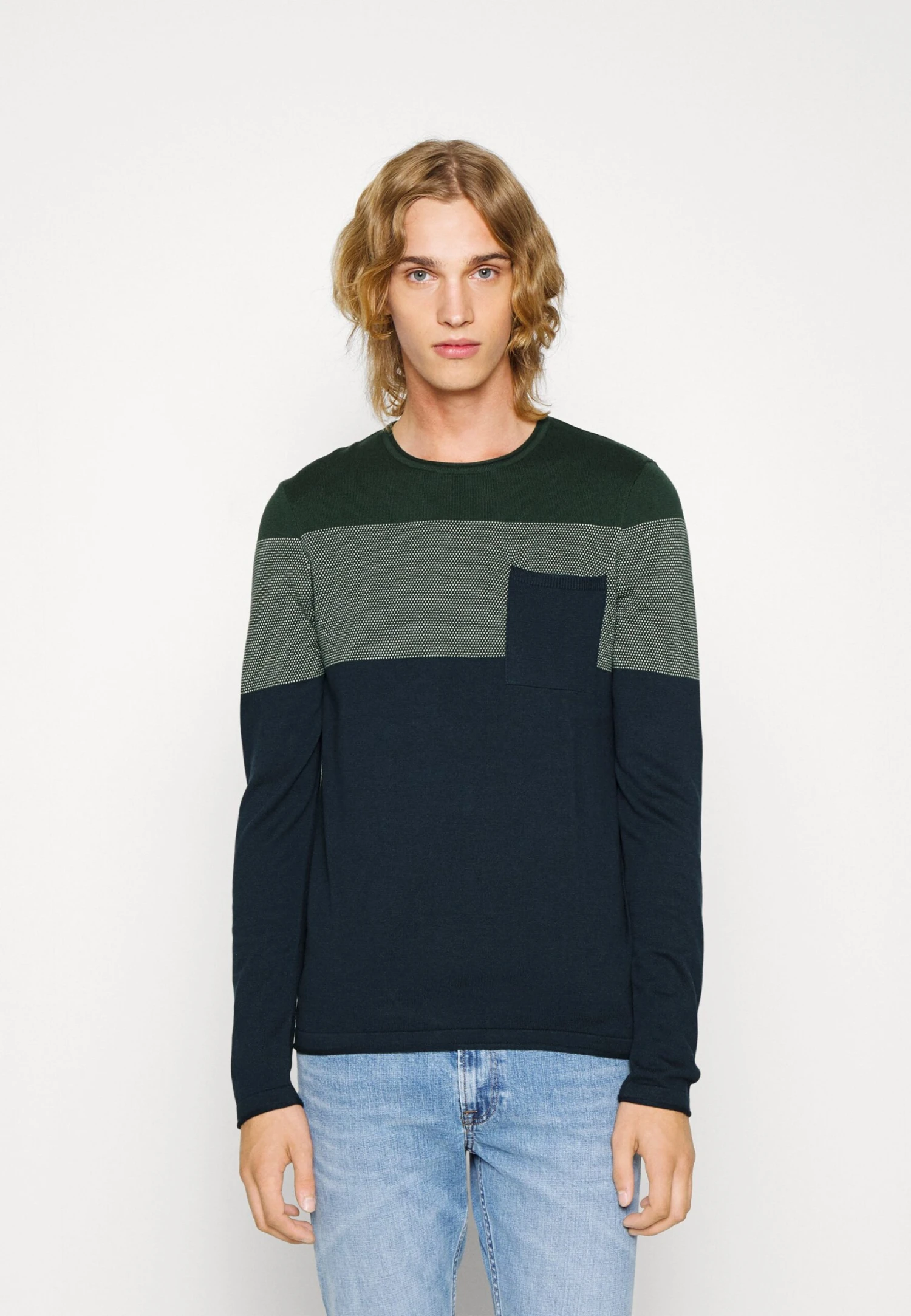 Pier One Jersey De Punto - Green/Blue 3 Pier One Jersey De Punto - Green/Blue