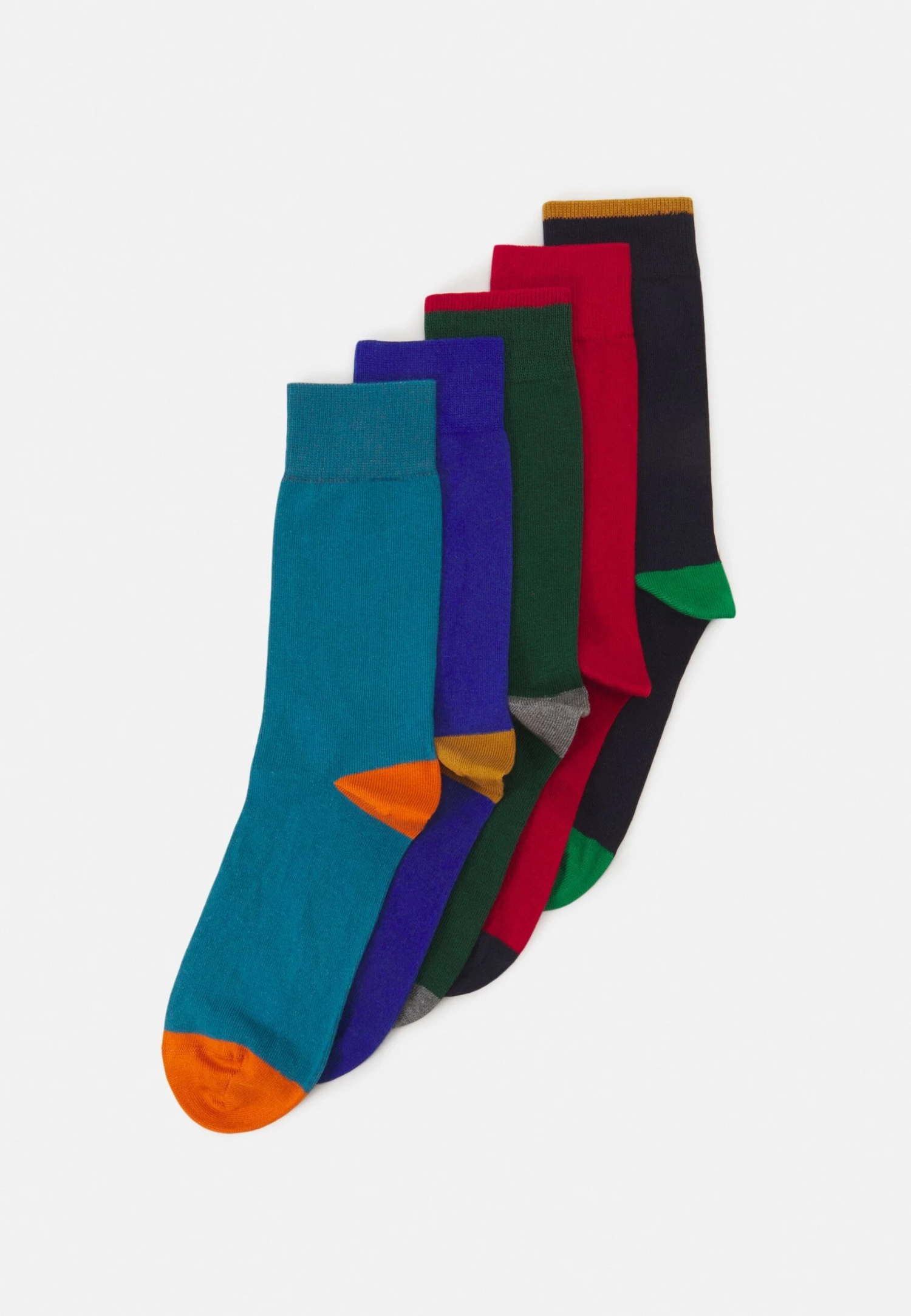 Pier One 5 Pack - Calcetines - Green/Red 3 Pier One 5 Pack - Calcetines - Green/Red