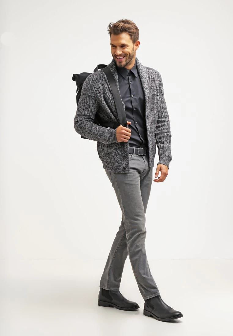 Pier One Chaqueta De Punto - Dark Grey Melange 4 Pier One Chaqueta De Punto - Dark Grey Melange - Imagen 2