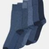 Pier One 5 Pack - Calcetines - Mottled Blue