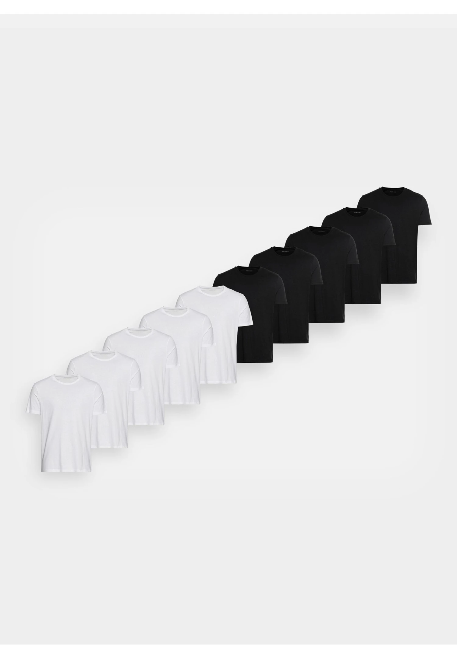 Pier One 10 Pack - Camiseta Básica - White/Black 7 Pier One 10 Pack - Camiseta Básica - White/Black - Imagen 5