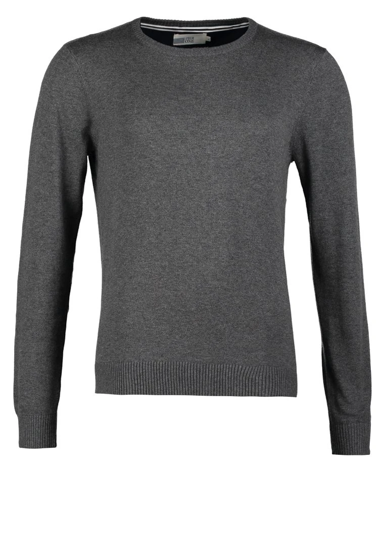 Pier One Basic Crewneck - Jersey De Punto - Dark Grey Melange 7 Pier One Basic Crewneck - Jersey De Punto - Dark Grey Melange - Imagen 5