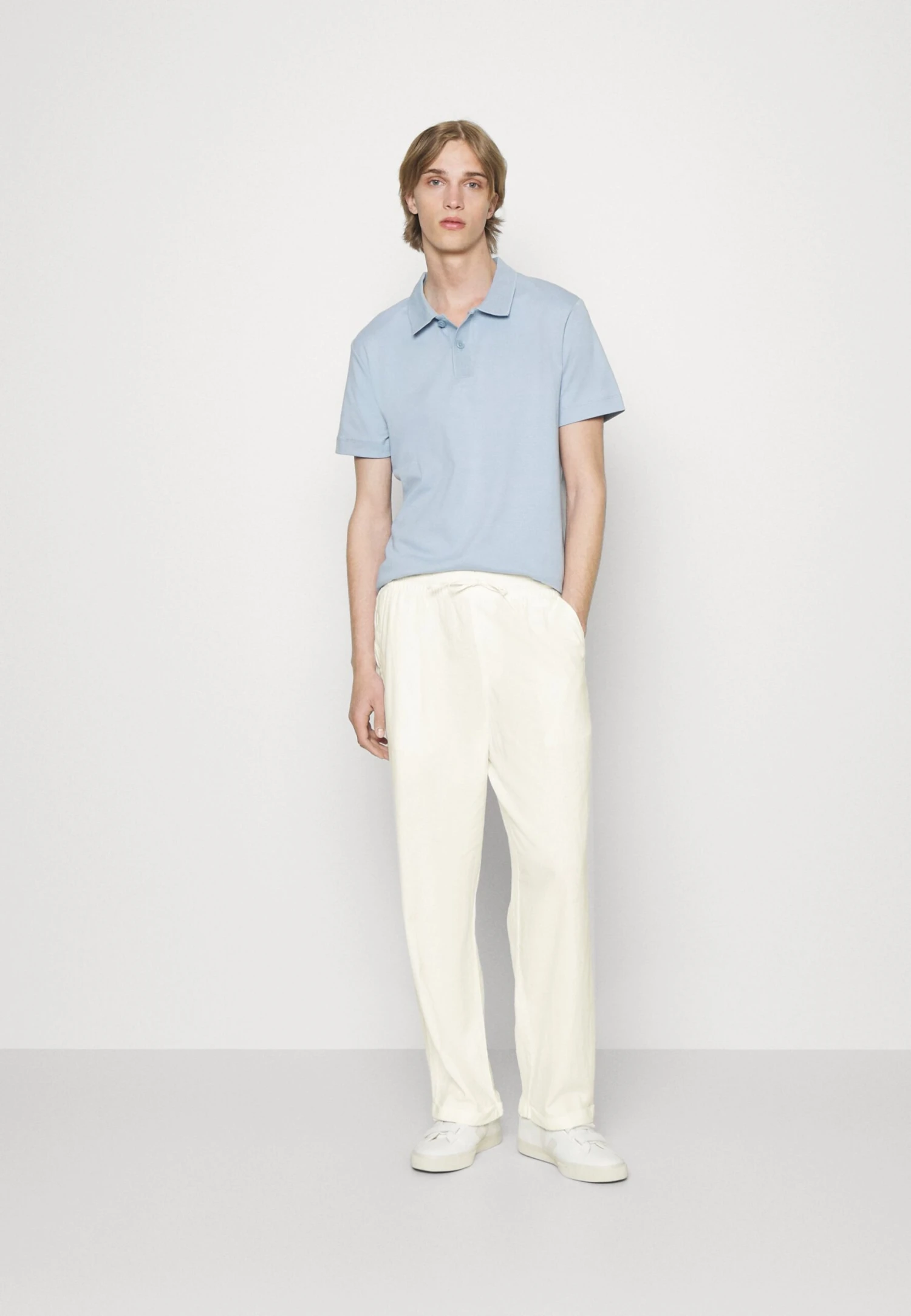 Pier One Drawcord Trousers Linen Blend - Pantalones - White 4 Pier One Drawcord Trousers Linen Blend - Pantalones - White - Imagen 2