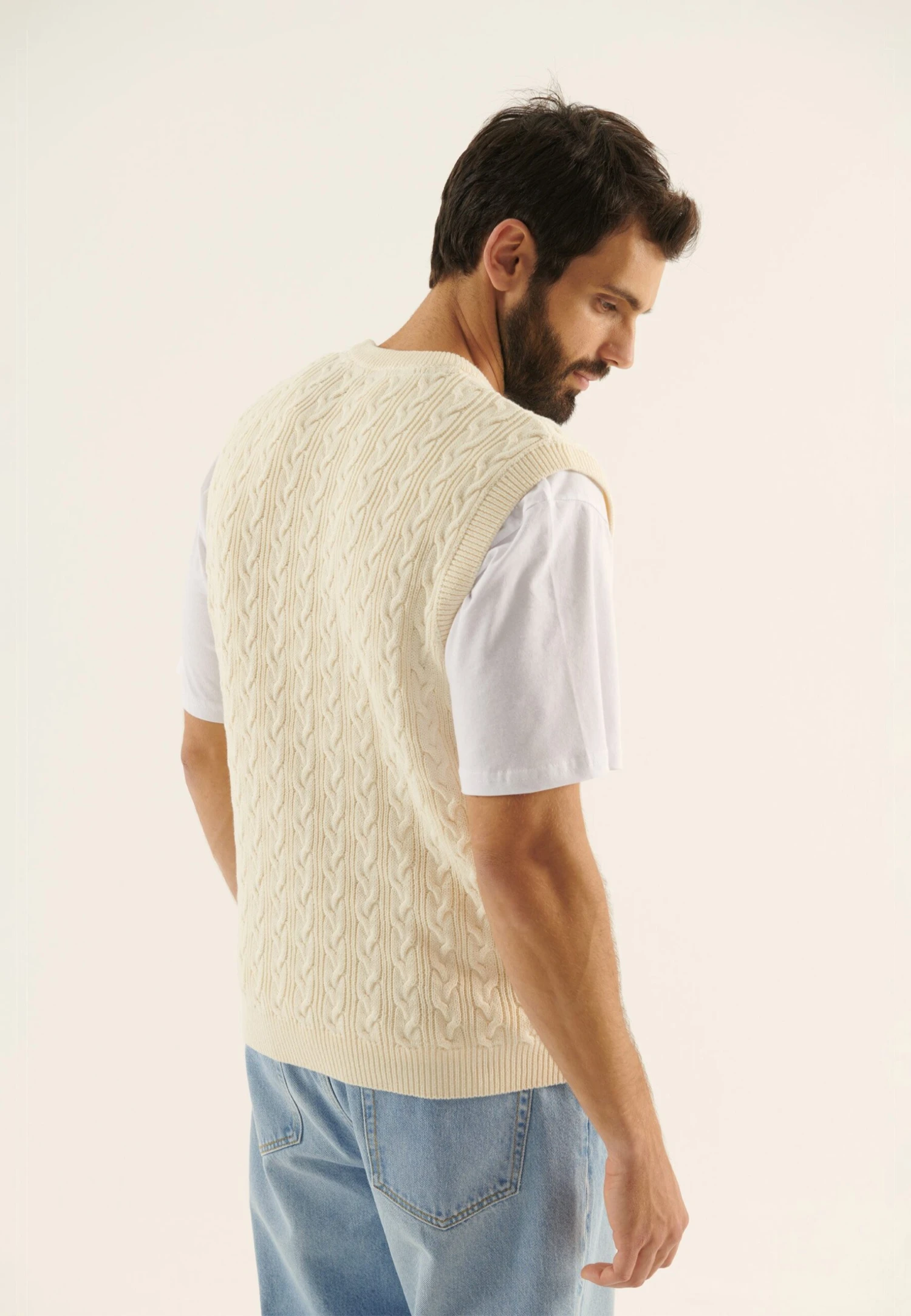 Pier One Jersey De Punto - Off-White 5 Pier One Jersey De Punto - Off-White - Imagen 3