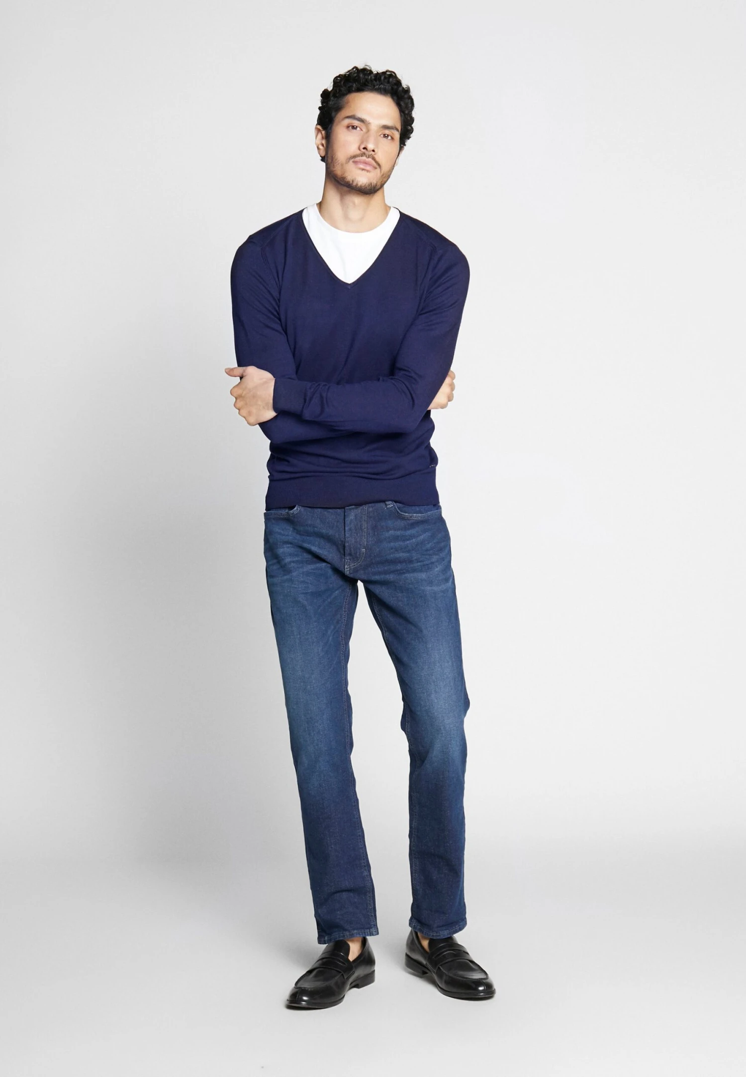 Pier One 4 Pack - Camiseta Básica - Black/White/Blue 3 Pier One 4 Pack - Camiseta Básica - Black/White/Blue