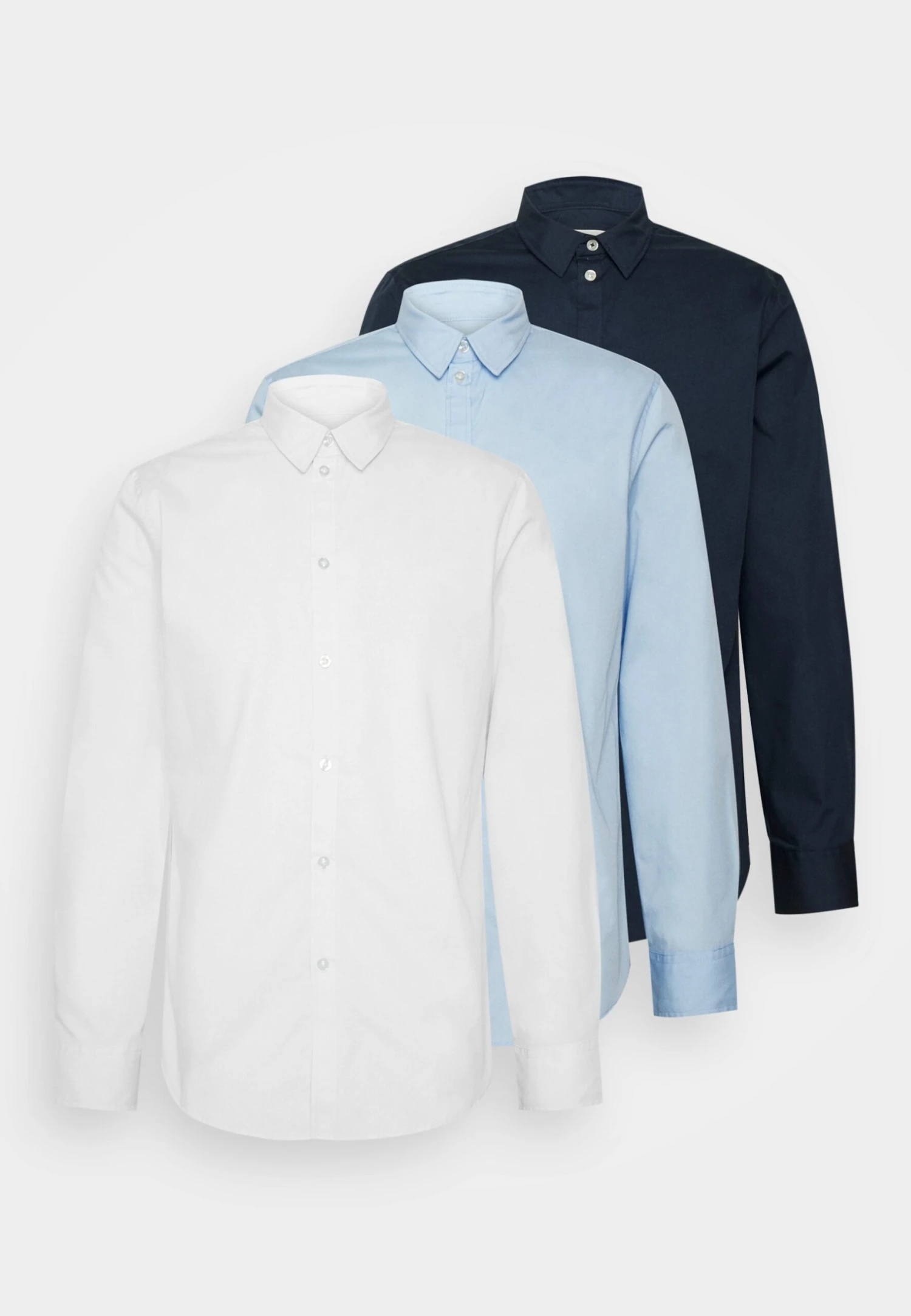 Pier One 3 Pack - Camisa Elegante - White/Light Blue/Dark Blue 8 Pier One 3 Pack - Camisa Elegante - White/Light Blue/Dark Blue - Imagen 6
