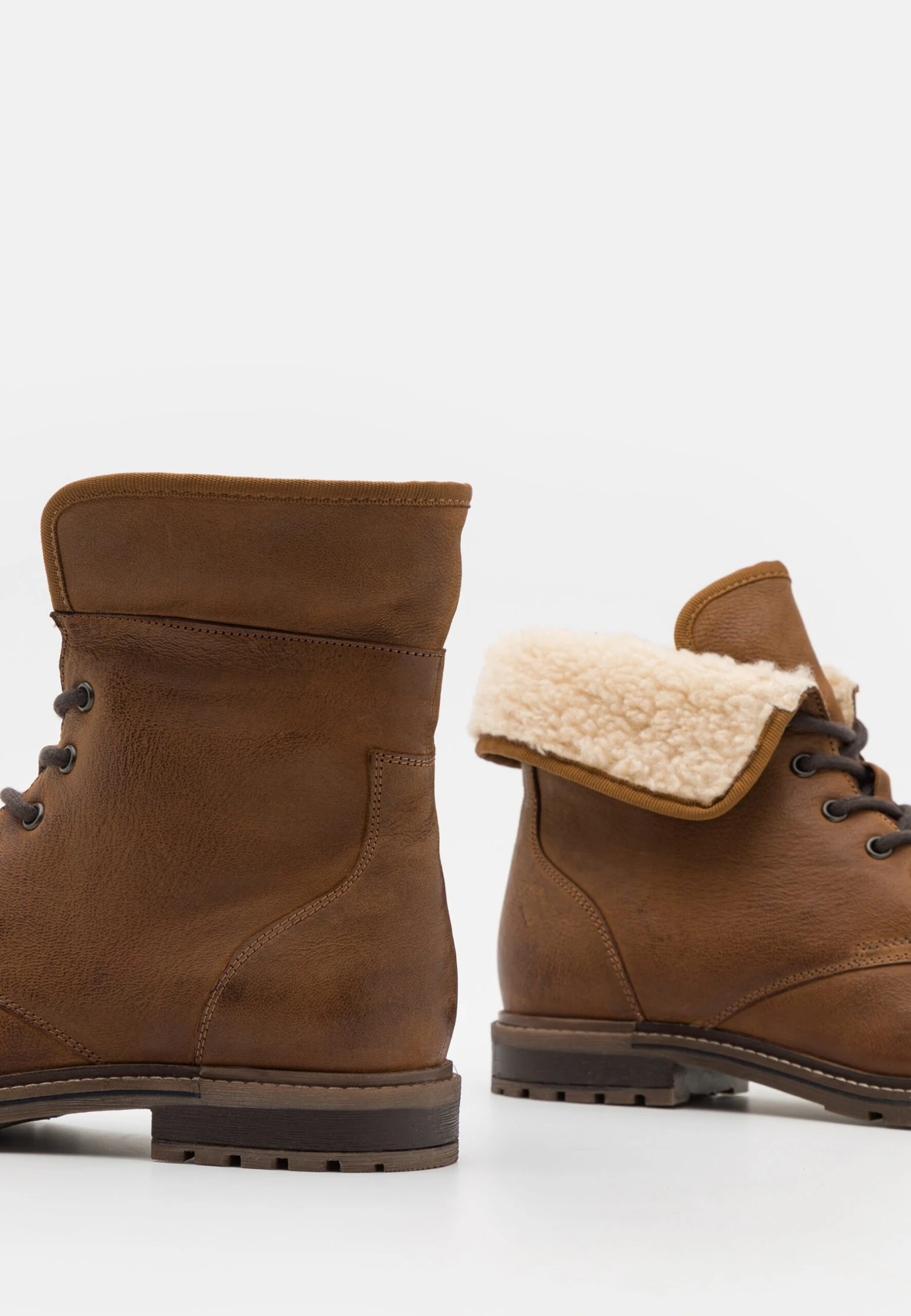 Pier One Leather - Botines Con Cordones - Camel 8 Pier One Leather - Botines Con Cordones - Camel - Imagen 6