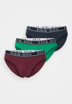 Pier One Branded Waistband Briefs 3 Pack - Braguitas - Dark Blue /Green/Bordeaux 12 Pier One Branded Waistband Briefs 3 Pack - Braguitas - Dark Blue /Green/Bordeaux -Pier One e4133ac12af345d2ba6dfa134f8b50cd