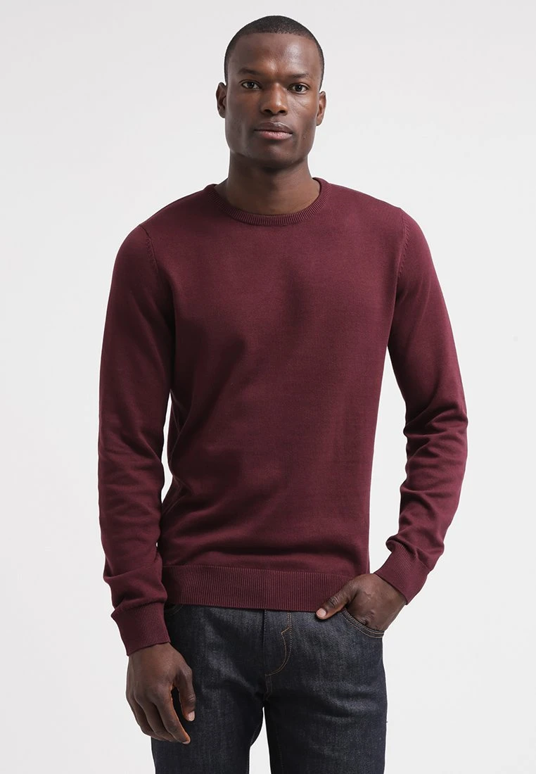 Pier One Basic Crewneck - Jersey De Punto - Bordeaux 3 Pier One Basic Crewneck - Jersey De Punto - Bordeaux