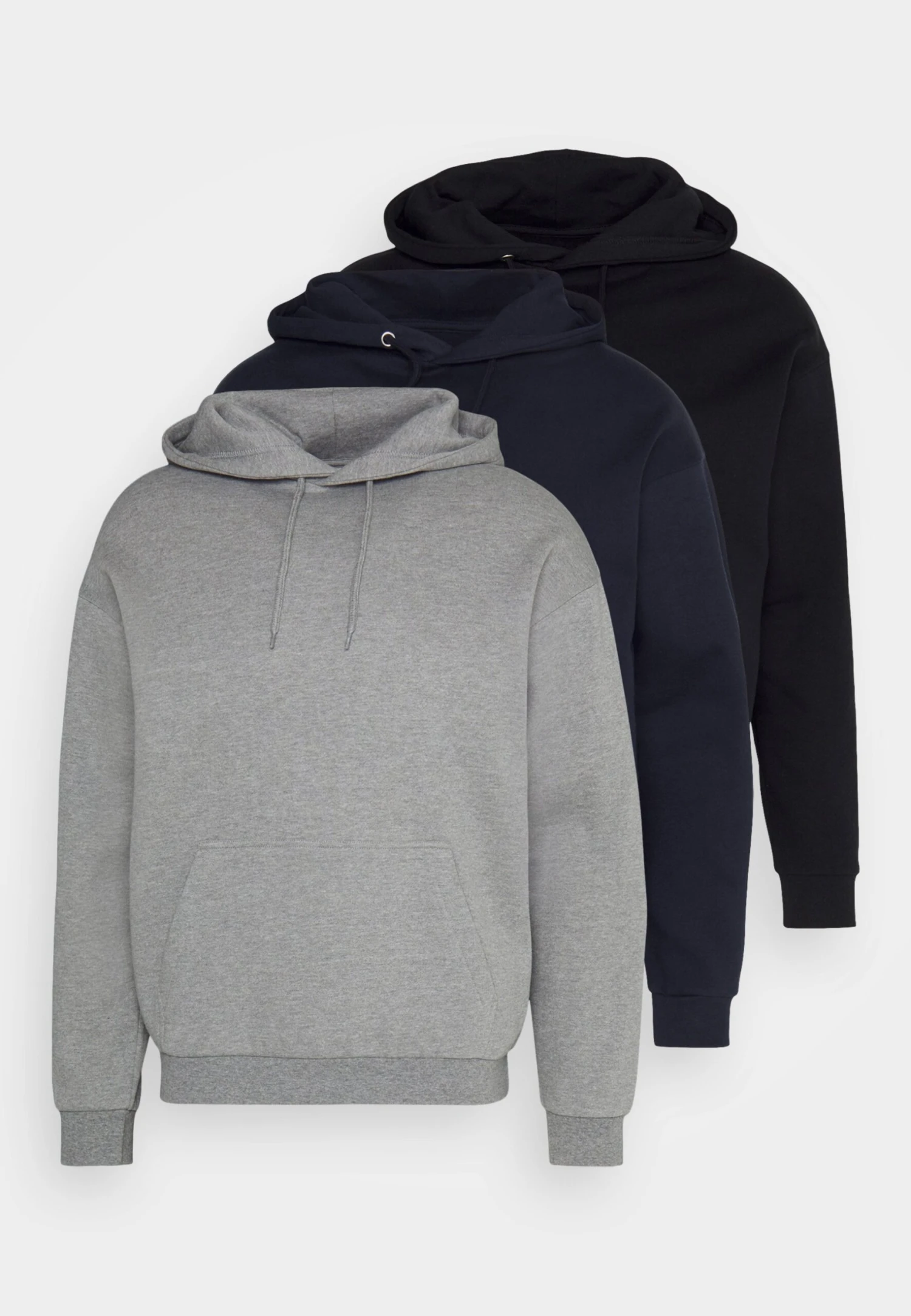Pier One 3 Pack - Sudadera - Dark Blue/Black/Mottled Grey 3 Pier One 3 Pack - Sudadera - Dark Blue/Black/Mottled Grey